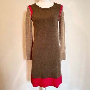 ELIZA J Color Block Sweater Dress Petite Small